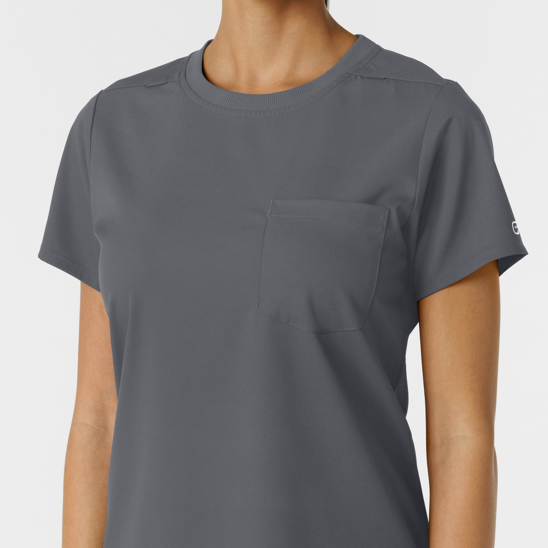 Boundless Women's Classic Tee Pewter side detail 1
