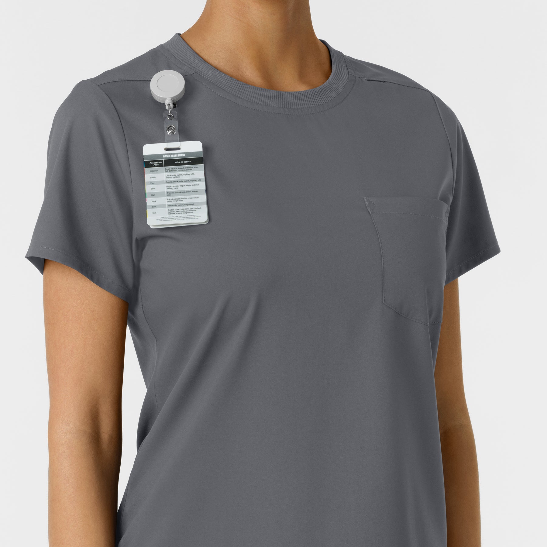 Boundless Women's Classic Tee Pewter side detail 2