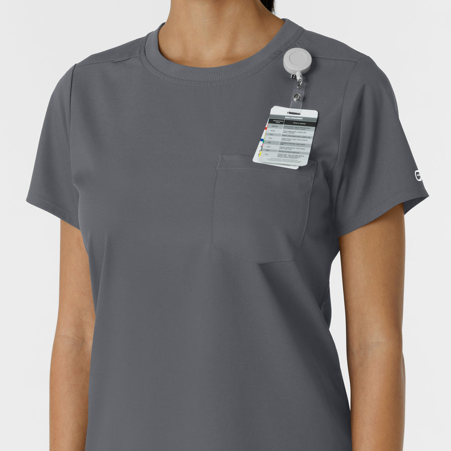 Boundless Women's Classic Tee Pewter hemline detail