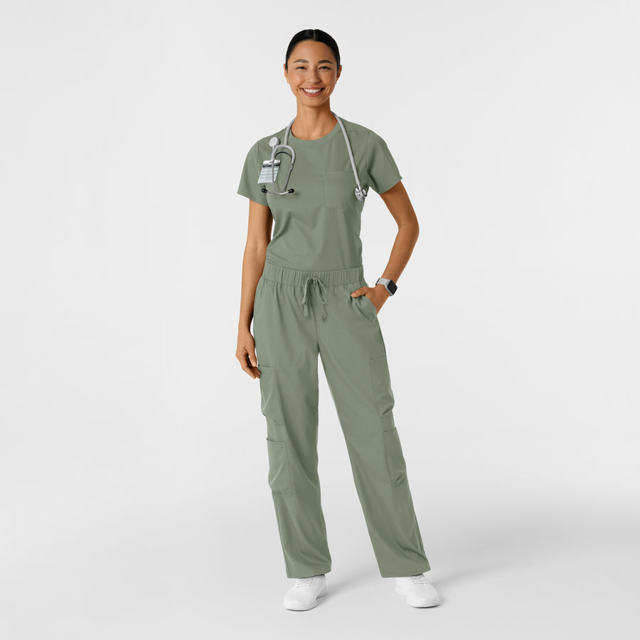 Boundless Women's Classic Tee Sage full scrub set