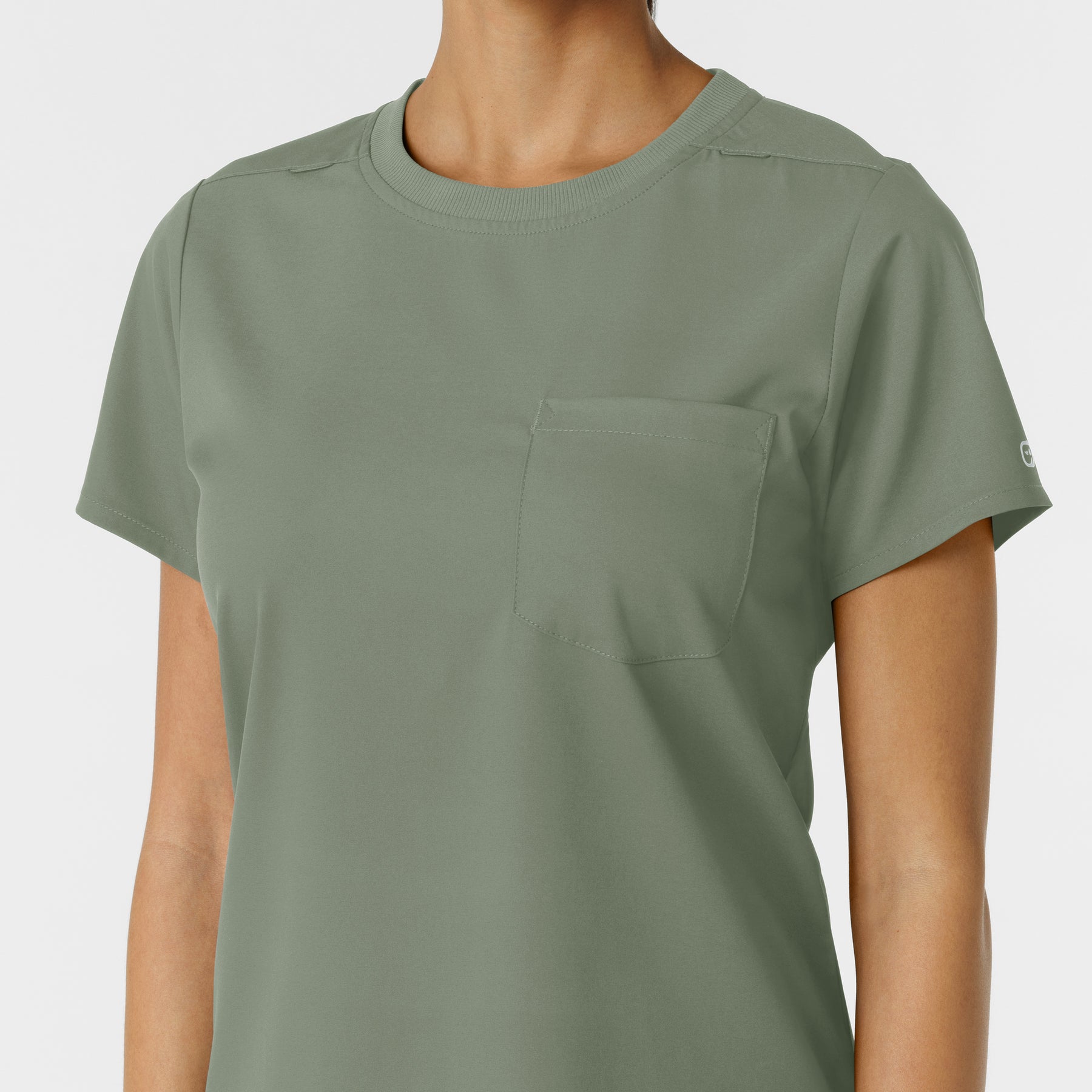 Boundless Women's Classic Tee Sage side detail 1