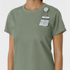 Boundless Women's Classic Tee Sage hemline detail