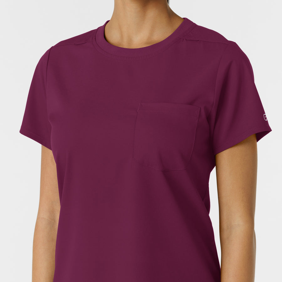 Boundless Women's Classic Tee Wine side detail 1