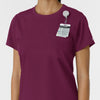 Boundless Women's Classic Tee Wine hemline detail