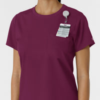 Boundless Women's Classic Tee Wine hemline detail