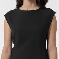 BLK Women’s Ruched Blouse Black side detail 2