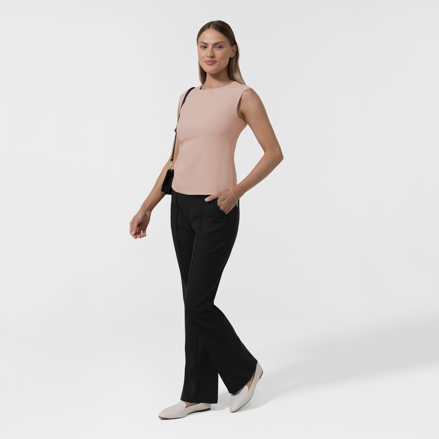 BLK Edit Women’s Ruched Blouse - Blush scrub set