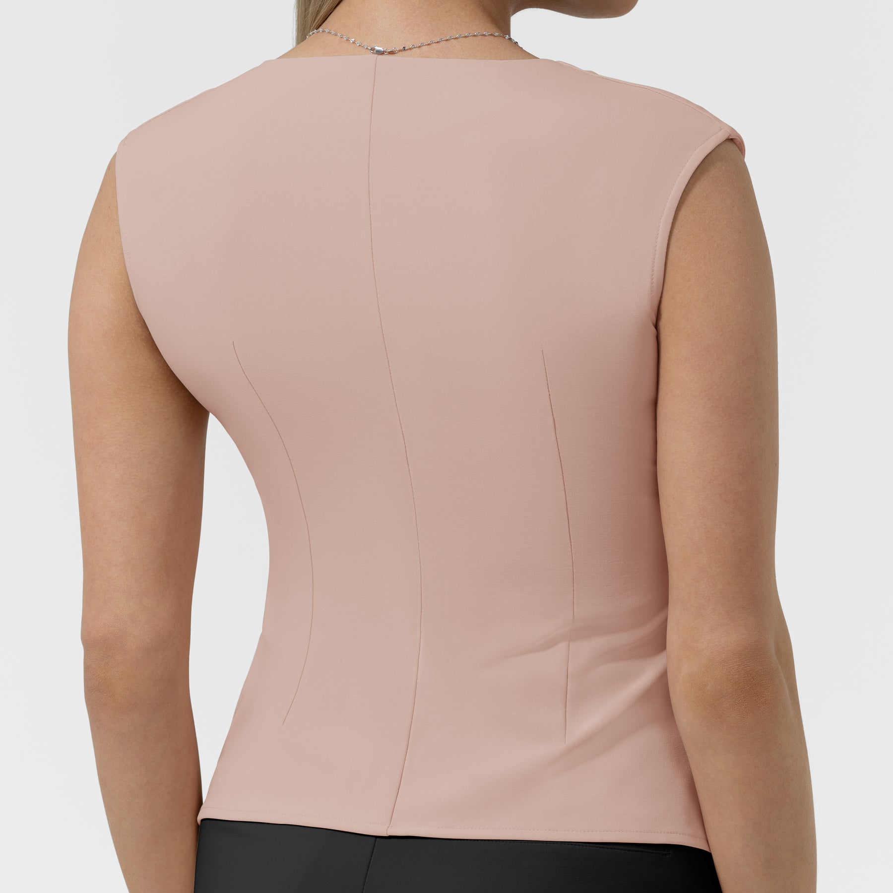 BLK Women’s Ruched Blouse Blush side detail 1