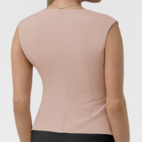 BLK Women’s Ruched Blouse Blush side detail 1