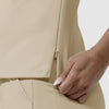 BLK Women’s Ruched Blouse Coconut Milk side detail 1
