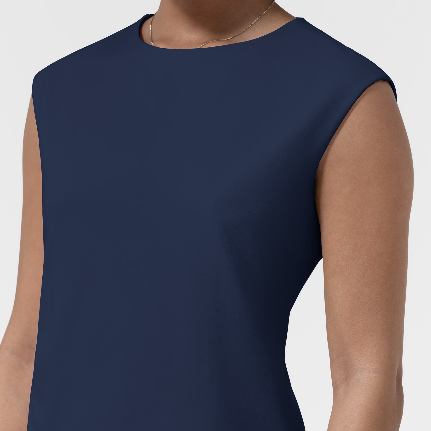 BLK Women’s Ruched Blouse Navy front detail