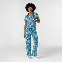 Women's 1-Pocket Tuck-in Print Scrub Top - Breezy Palms scrub set