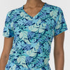 Women's 1-Pocket Tuck-in Print Scrub Top - Breezy Palms chest pocket
