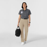 NURTUR Women's Polo - Pewter scrub set