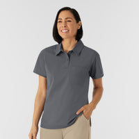 NURTUR Women's Polo - Pewter untucked