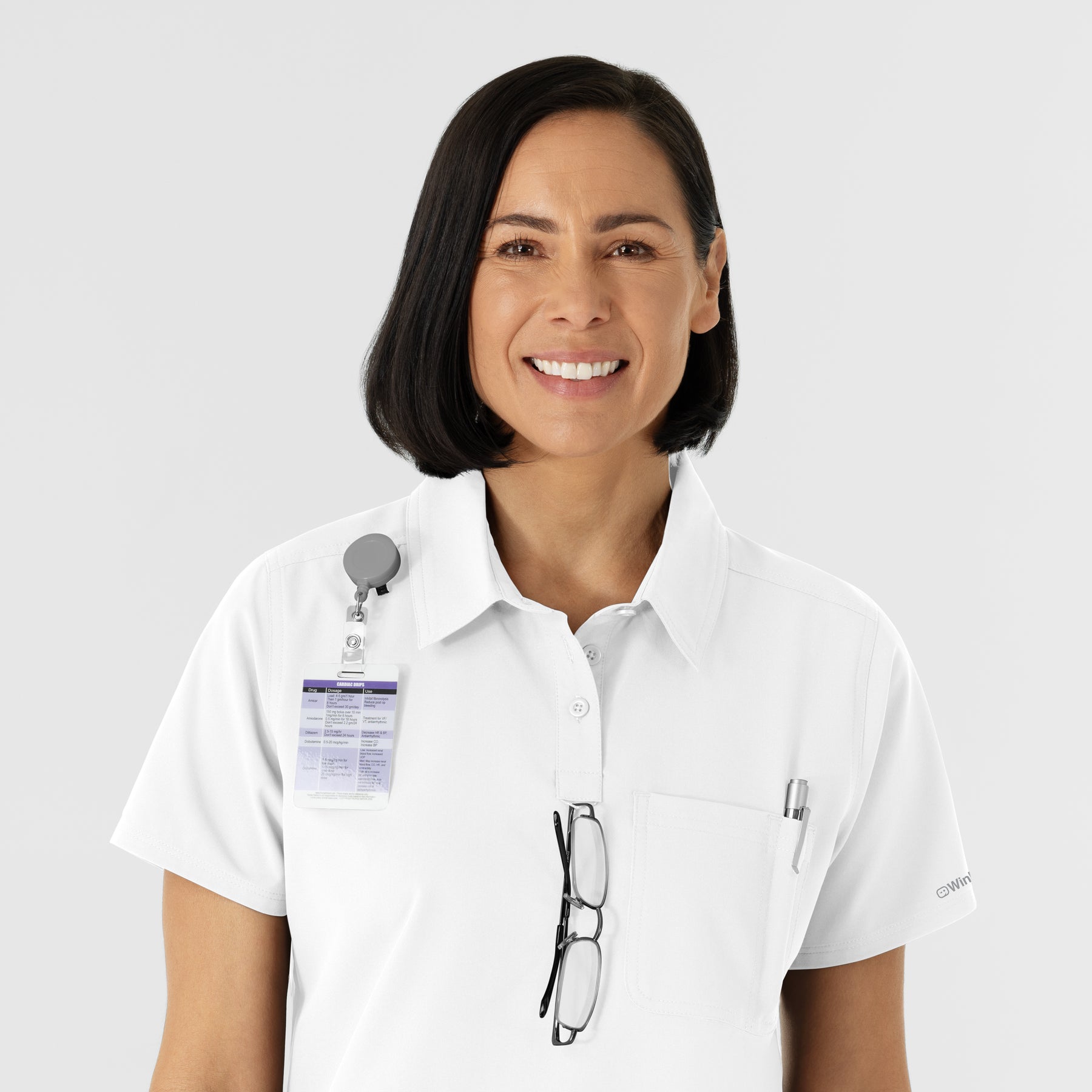 NURTUR Women's Polo - White neckline