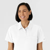 NURTUR Women's Polo - White collar