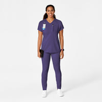 RENEW Women's Yoga V-Neck Scrub Top - Grape