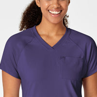 RENEW Women's Yoga V-Neck Scrub Top - Grape