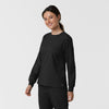 Boundless Women's Classic Long Sleeve Scrub Top - Black side view