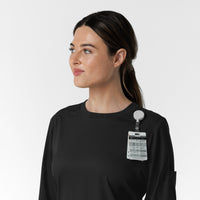 Boundless Women's Classic Long Sleeve Scrub Top - Black badge loop 2