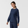 Boundless Women's Classic Long Sleeve Scrub Top - Navy side