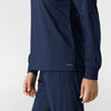 Boundless Women's Classic Long Sleeve Scrub Top - Navy hemline