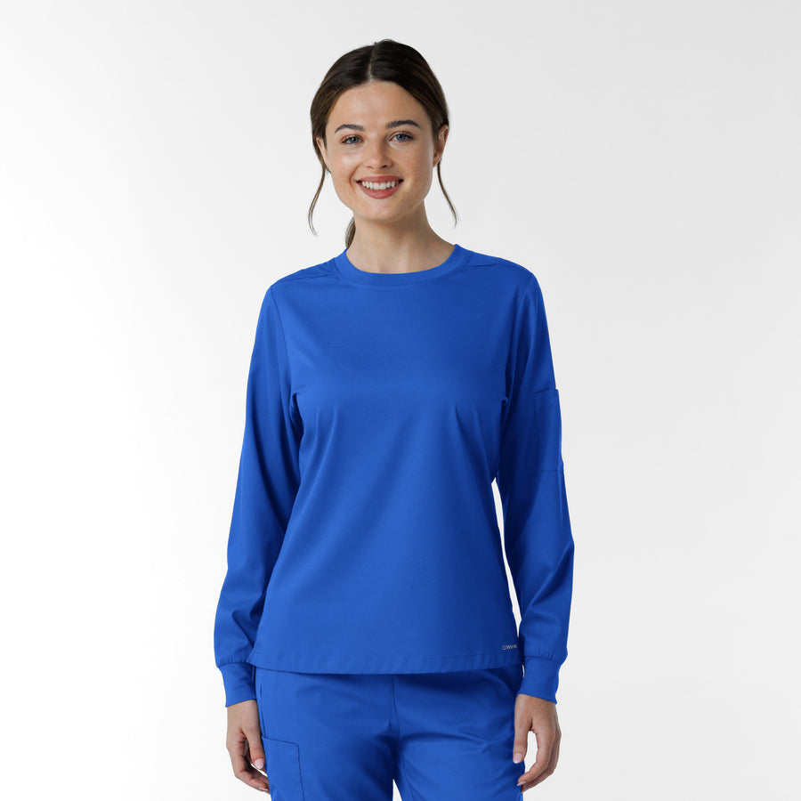 Boundless Women's Classic Long Sleeve Scrub Top - Royal