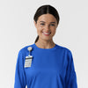 Boundless Women's Classic Long Sleeve Scrub Top - Royal badge loop