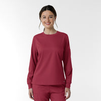 Boundless Women's Classic Long Sleeve Scrub Top - Ruby