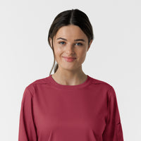 Boundless Women's Classic Long Sleeve Scrub Top - Ruby