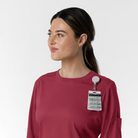 Boundless Women's Classic Long Sleeve Scrub Top - Ruby