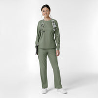 Boundless Women's Classic Long Sleeve Scrub Top - Sage scrub set