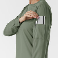 Boundless Women's Classic Long Sleeve Scrub Top - Sage sleeve pocket