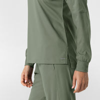 Boundless Women's Classic Long Sleeve Scrub Top - Sage hemline