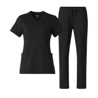 Renew Knit 2 Pocket Top and Wide Leg Scrub Set