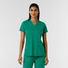 RENEW Knit Women's 2-Pocket Scrub Top Bahama Breeze