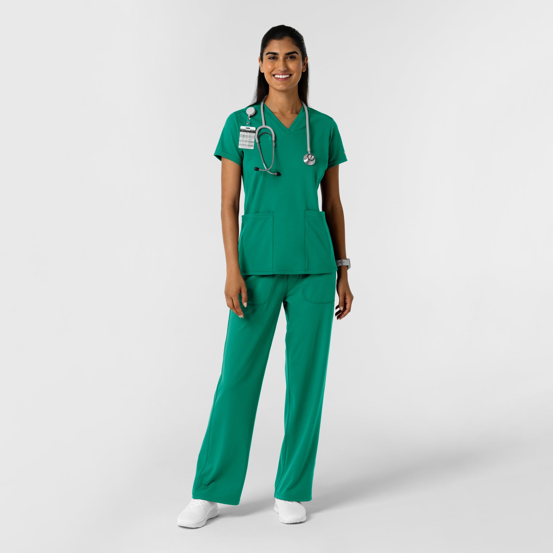 RENEW Knit Women's 2-Pocket Scrub Top Bahama Breeze full scrub set