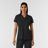 RENEW Knit Women's 2-Pocket Scrub Top Black