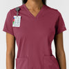 RENEW Knit Women's 2-Pocket Scrub Top Carnation side detail 1