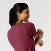 RENEW Knit Women's 2-Pocket Scrub Top Carnation back detail