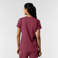 RENEW Knit Women's 2-Pocket Scrub Top Carnation back view