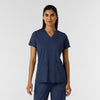 RENEW Knit Women's 2-Pocket Scrub Top Navy