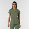 RENEW Knit Women's 2-Pocket Scrub Top Olive