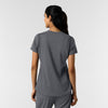 RENEW Knit Women's 2-Pocket Scrub Top Pewter back view
