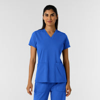 RENEW Knit Women's 2-Pocket Scrub Top Royal