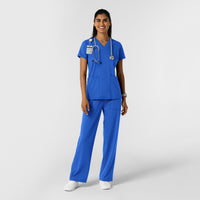 RENEW Knit Women's Wide Leg Scrub Pant - Royal