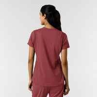 RENEW Knit Women's 2-Pocket Scrub Top - Ruby back