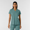 RENEW Knit Women's 2-Pocket Scrub Top - Vintage Teal