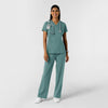 RENEW Knit Women's 2-Pocket Scrub Top - Vintage Teal scrub set